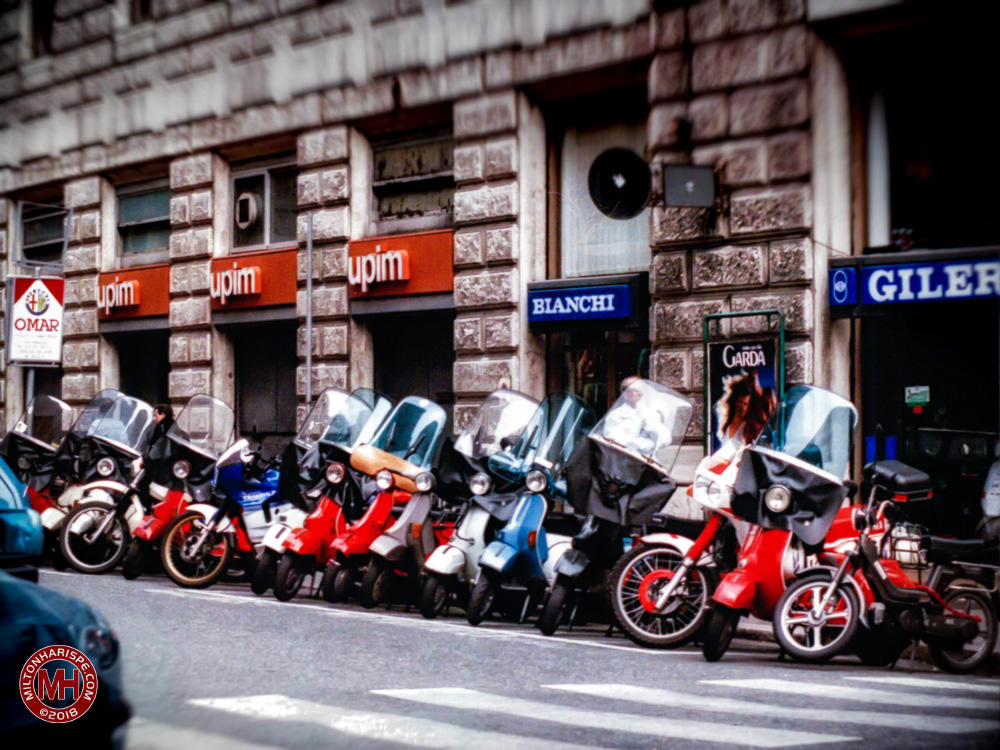 Scooter Parking, Genoa, Italy